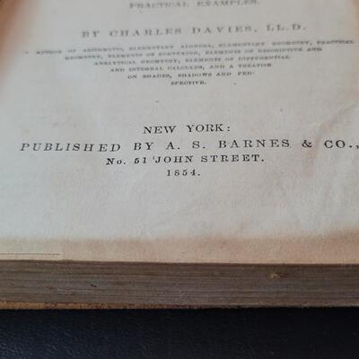 Lot 278: (2) Antique 1800's MATHEMATICS Lesson Books by CHARLES DAVIES