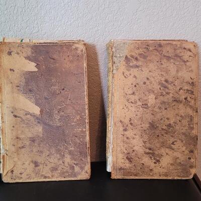 Lot 279: (2) Antique 1840's VOLUME 1 & 2 HISTORY OF THE WAR OF THE INDEPENDENCE OF THE UNITED STATES OF AMERICA by Charles Botta
