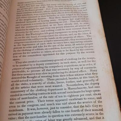 Lot 279: (2) Antique 1840's VOLUME 1 & 2 HISTORY OF THE WAR OF THE INDEPENDENCE OF THE UNITED STATES OF AMERICA by Charles Botta