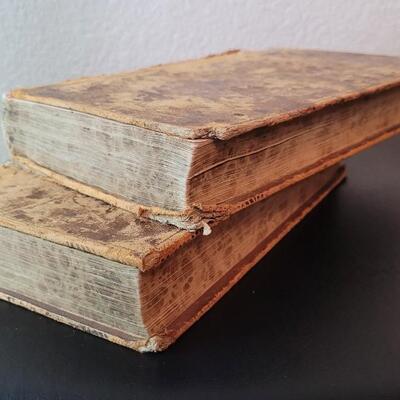 Lot 279: (2) Antique 1840's VOLUME 1 & 2 HISTORY OF THE WAR OF THE INDEPENDENCE OF THE UNITED STATES OF AMERICA by Charles Botta