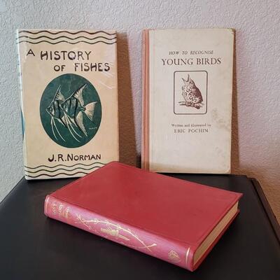 Lot 280: (3) Vintage Nature Lovers Books feat. A History of Fishes