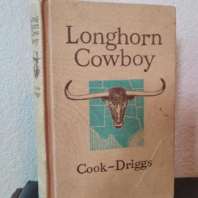 Lot 281: (2) Vintage Cowboy Themed Hardback Books feat. LONGHORN COWBOY