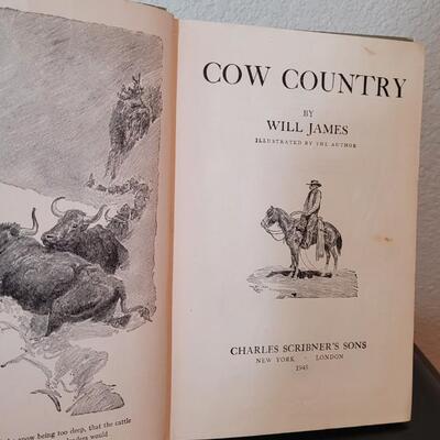 Lot 281: (2) Vintage Cowboy Themed Hardback Books feat. LONGHORN COWBOY