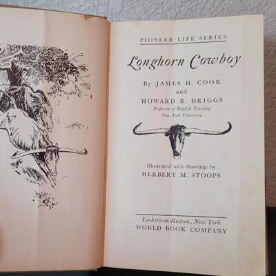 Lot 281: (2) Vintage Cowboy Themed Hardback Books feat. LONGHORN COWBOY