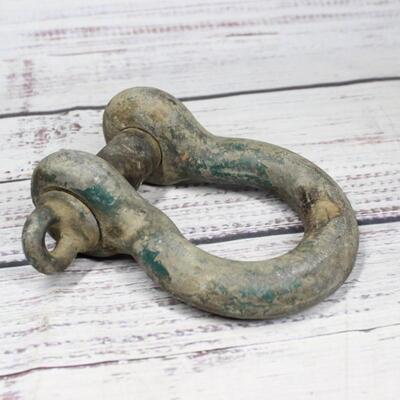 Vintage Steel Nautical Anchor Pin Shackle Clevis Rigging Towing