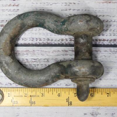 Vintage Steel Nautical Anchor Pin Shackle Clevis Rigging Towing