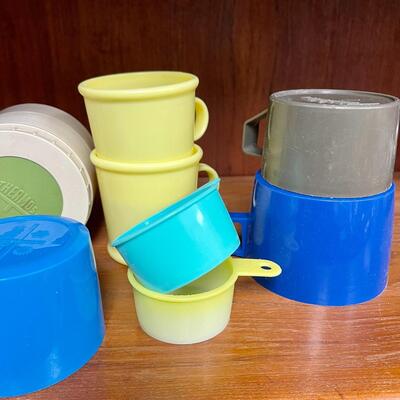 Vintage Kitchen Lot #1 Thermos parts, plastic cups