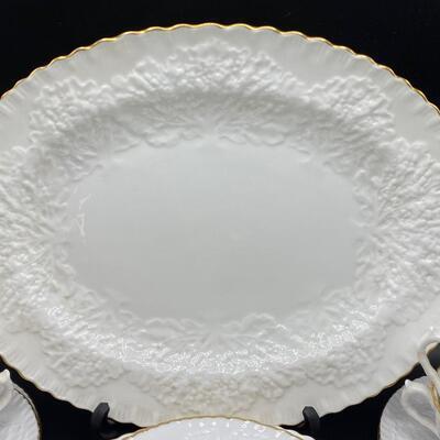 Vintage White Spode Savoy Bone China Set Service for 4 *Missing One Dinner Plate*