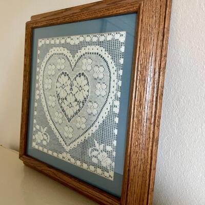Lot 9 - Framed Embroidered Lace