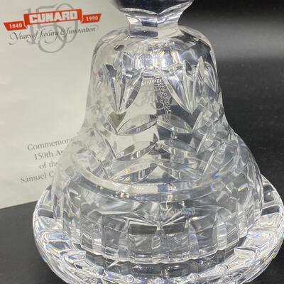 Cunard 150th Anniversary Commemorative Waterford Bell with Stand & Box