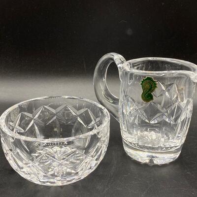 Waterford Crystal Cream Pitcher & Sugar Bowl Set