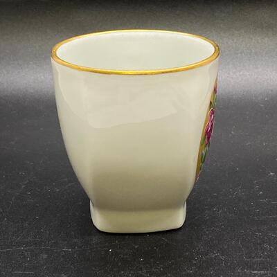 Small Limoges France Floral Painted Cup