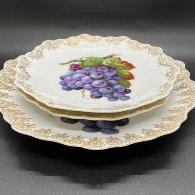 Vintage Grape Pattern Plate Set Z.S.&Co Bavaria
