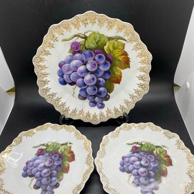 Vintage Grape Pattern Plate Set Z.S.&Co Bavaria