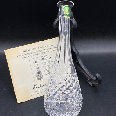 RARE Vintage Waterford Crystal Punch Filler