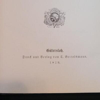 Lot 300:  Antique 1879 German Book  (The Doctrine of the Origin of Man, Historically and Dogmatically and Apologetically Investigated)