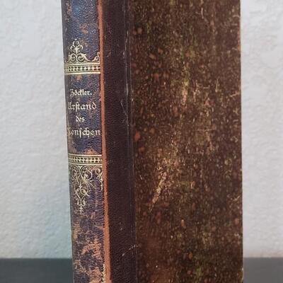 Lot 300:  Antique 1879 German Book  (The Doctrine of the Origin of Man, Historically and Dogmatically and Apologetically Investigated)