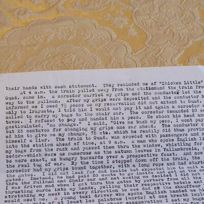 Lot 308: Antique 1936 Colorado to Mexico Travel Letter Ephemera