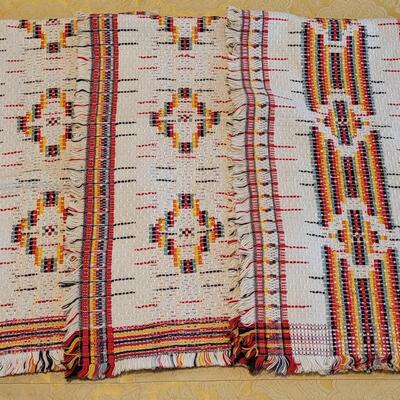 Lot 314: (3) Vintage Double Sided Table Runners 47" Ã— 14"