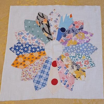 Lot 318: (5) Antique Large Quilting Squares