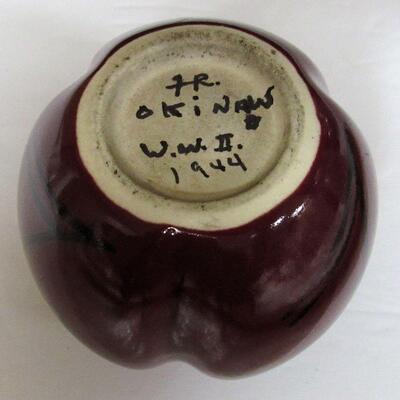 Small Pottery Vase, WWII 1944 Okinawa Pottery