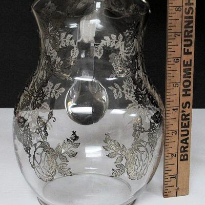 Vintage Silver Deposit Large Pitcher