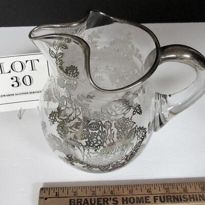 Vintage Silver Deposit Large Pitcher