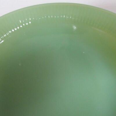 3 Fire King Jane Ray Jadite Pieces, 2 Soup Bowls, 1 Sugar Bowl