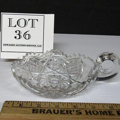 Vintage Cut Glass Nappy