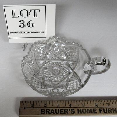 Vintage Cut Glass Nappy