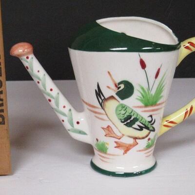 Neat Vintage Watering Can Shaped Wall Pocket