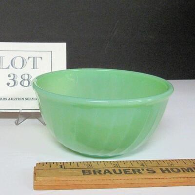 Nice Jadite Swirl Fire King Mixing Bowl