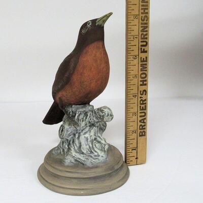 Painted Plaster Style Bird Figurine