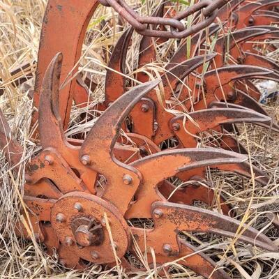 Lot 323: Vintage LARGE Tractor Rotary Tiller Attachment