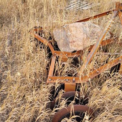 Lot 324: Vintage Harrow Disc Plow Tractor Attachment EXCALIBUR STONE INCLUDED