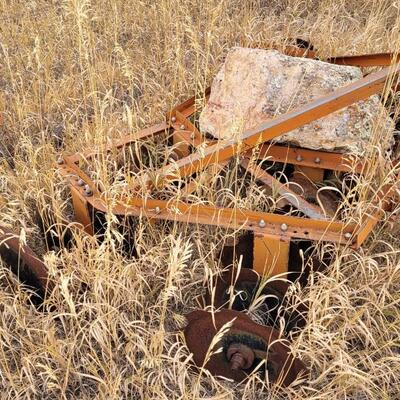 Lot 324: Vintage Harrow Disc Plow Tractor Attachment EXCALIBUR STONE INCLUDED