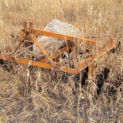Lot 324: Vintage Harrow Disc Plow Tractor Attachment EXCALIBUR STONE INCLUDED