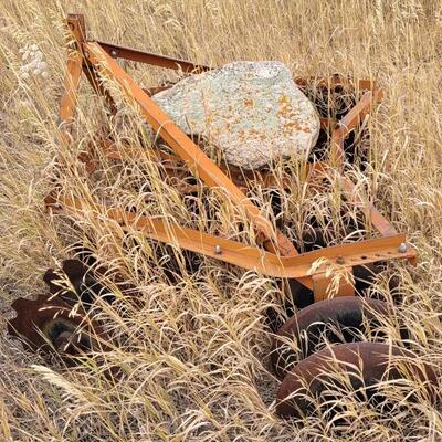Lot 324: Vintage Harrow Disc Plow Tractor Attachment EXCALIBUR STONE INCLUDED