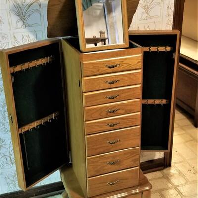 Lot #319  Contemporary Jewelry Armoire