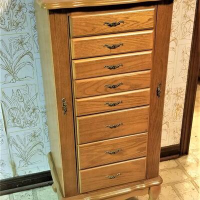 Lot #319  Contemporary Jewelry Armoire