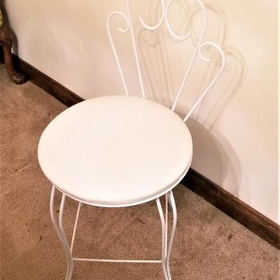 Lot #321  Vintage Metal Vanity Chair