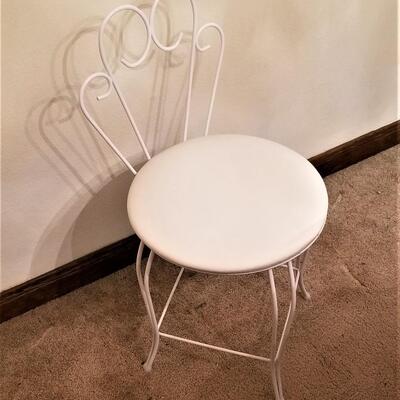 Lot #321  Vintage Metal Vanity Chair