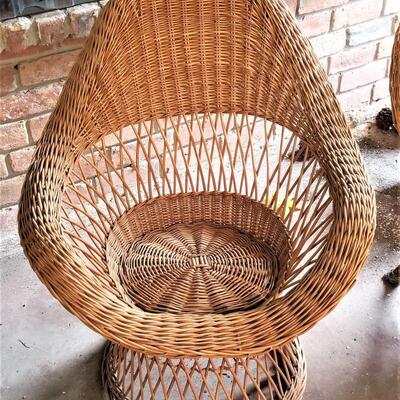 Lot #326  Pair of Contemporary Wicker/Rattan Chairs