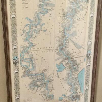 Plantation map of the Mississippi