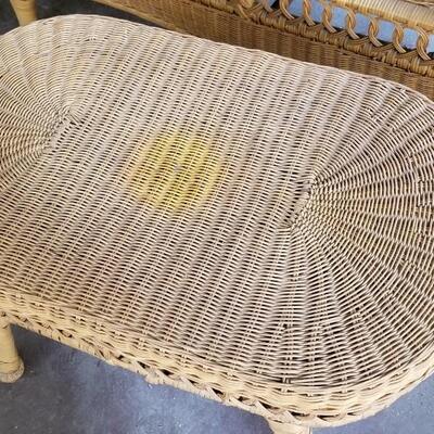 Lot #335  Contemporary Rattan Set - 4 pieces