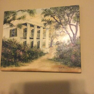 Plantation painting oil on canvas unframed