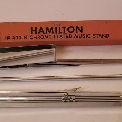 Lot #336  Hamilton Chrome Foldable Music Stand with Box