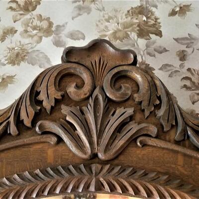 Lot #337  Antique Oak Hall Tree - a real beauty!