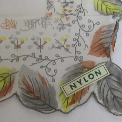 2 Older Large Hankies, Nylon