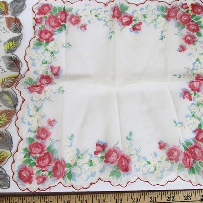 2 Older Large Hankies, Nylon